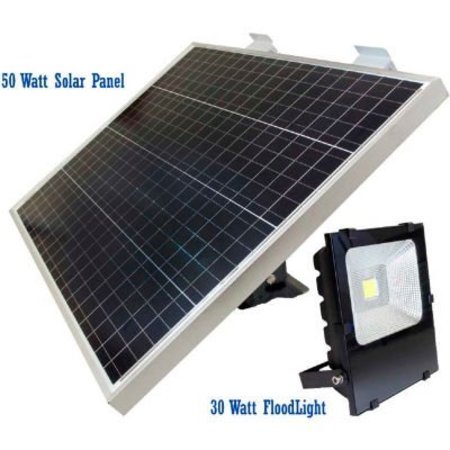 E E SYSTEMS GROUP eLEDing® Solar 30W 3800 LM 5000K LED Area Flood Light Smart w/ Detachable Spot Head EE850W-DT30W-FH